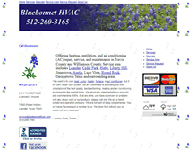 Tablet Screenshot of bluebonnethvac.com